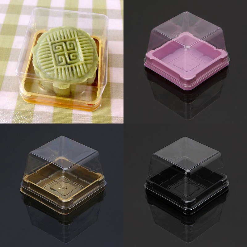Set 50 Hộp Đựng Bánh Trung Thu Hình Vuông 50g