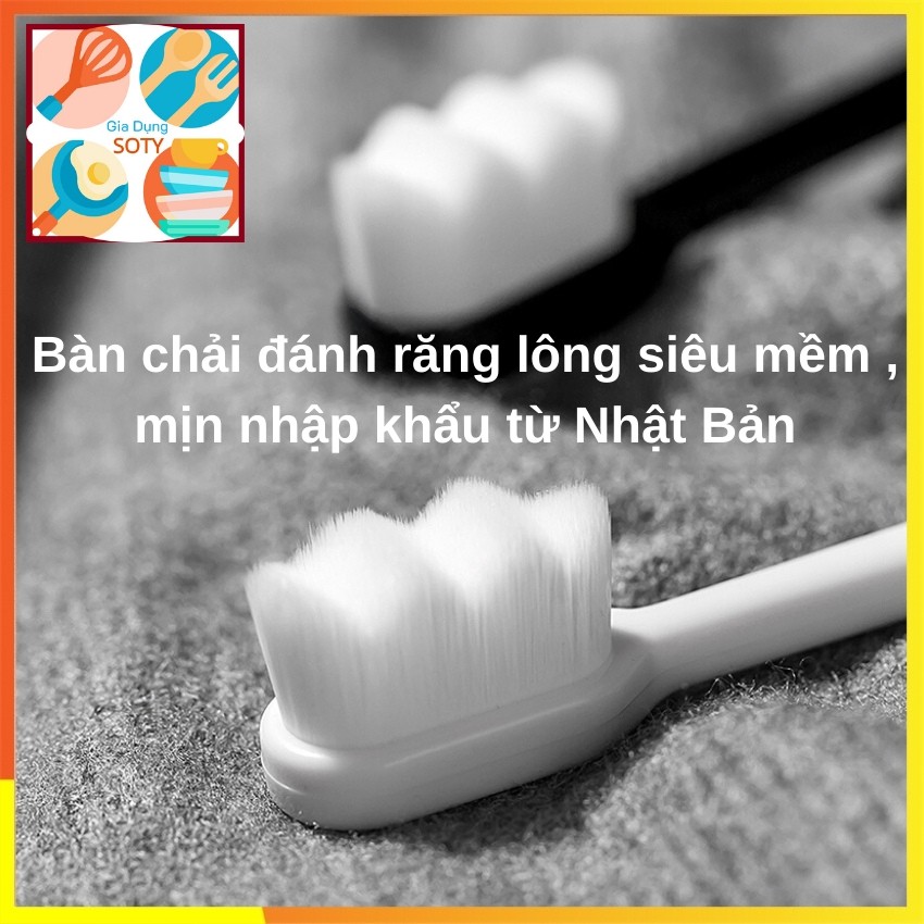 Bàn chải đánh răng 2000 sợi lông nhỏ, siêu mềm