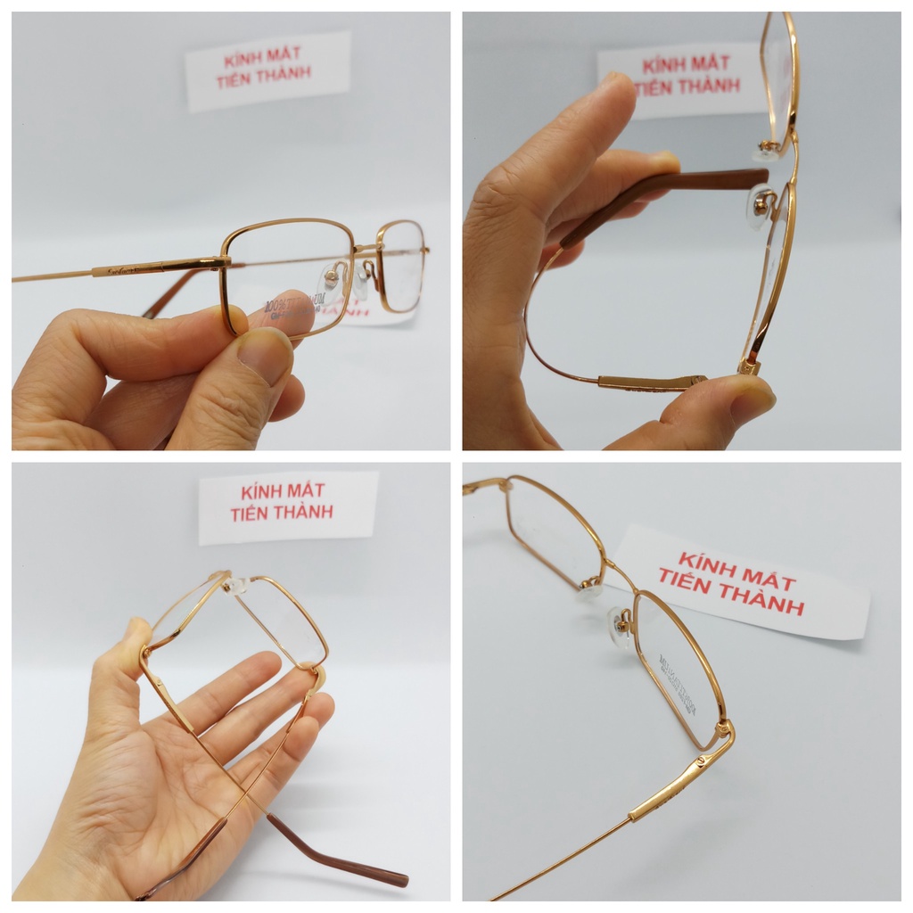 Gọng Kính Titan Dẻo F268 Cả Viền Dáng Vuông Mảnh  - Kính Mắt Tiến Thành
