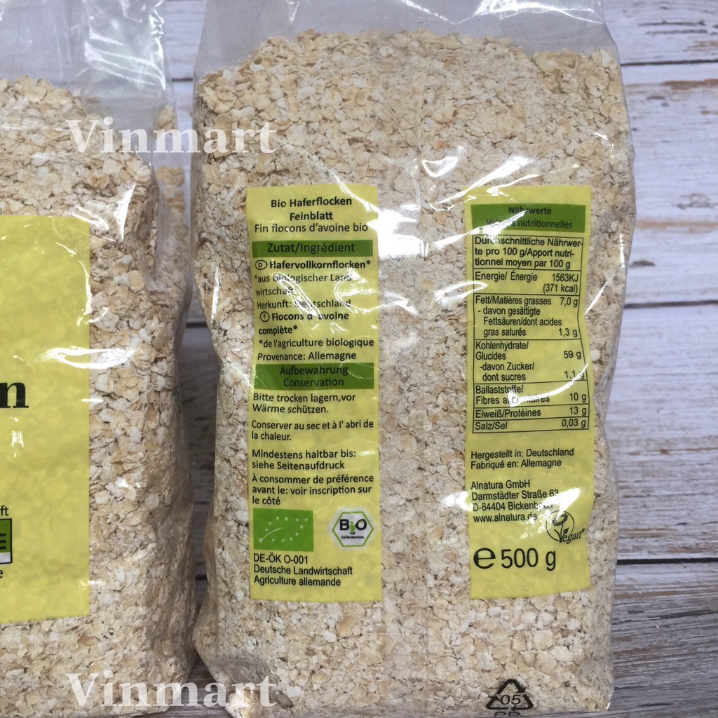 Yến mạch HAFER FLOCKEN chính hãng xuất xứ Đức 500g
