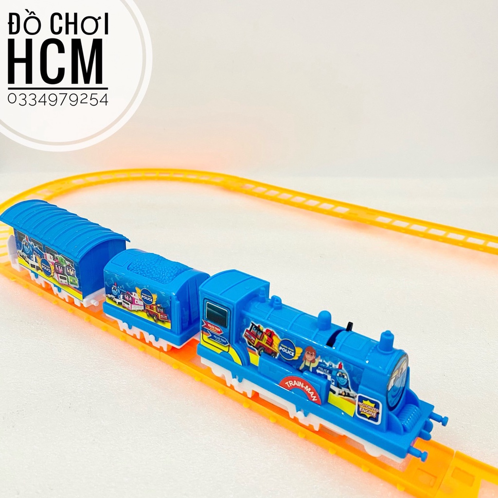Hộp đồ chơi đường ray xe lửa tàu hỏa Thomas, Police train, Chó cứu hộ, Spider man cho bé thích ô tô mô hình
