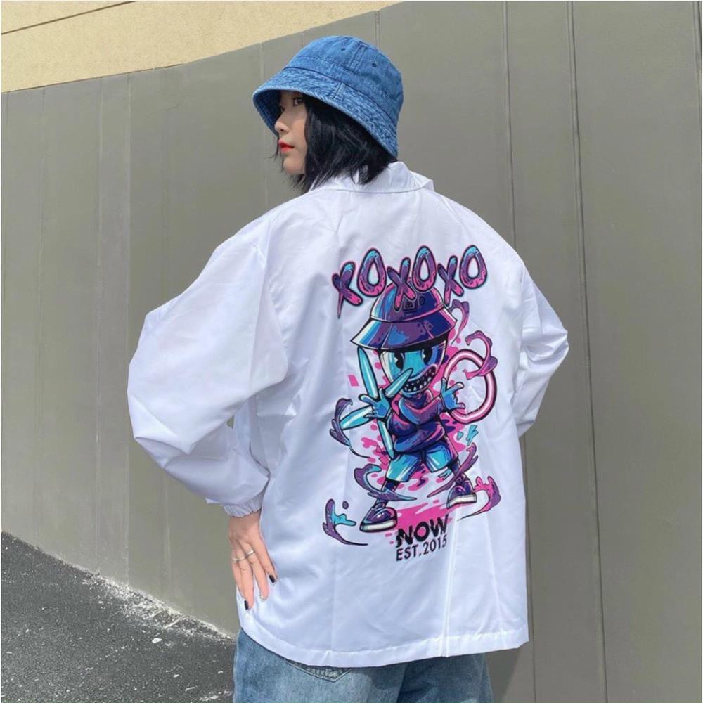 Áo Khoác Dù Chống Nắng Cho Nam Nữ Đôi Có 2 Màu, Ulzzang Unisex in hình XOXO Form Rộng Jacket Kèm Ảnh Thật