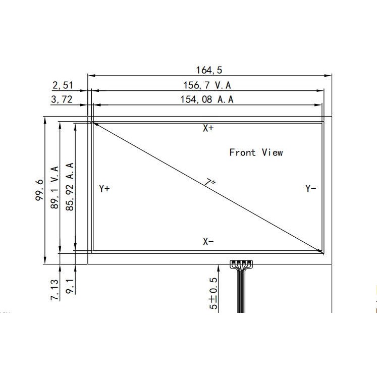 Tấm cảm ứng điện trở 7 inch