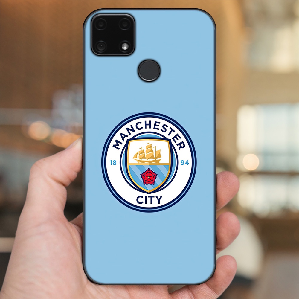 Ốp lưng Realme C25 viền đen in hình Manchester City MC