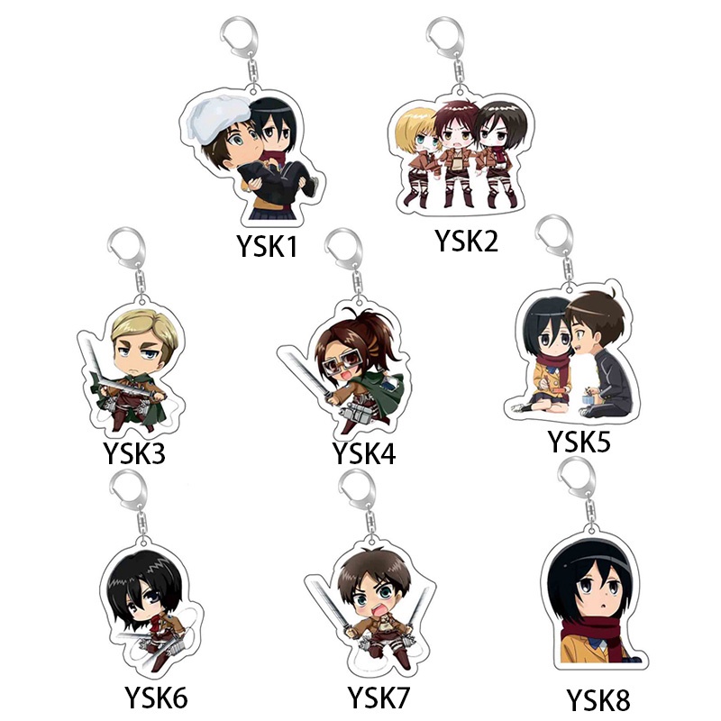 Tmdbyx Móc Khóa Nhựa Acrylic Họa Tiết Hoạt Hình Attack on Titan