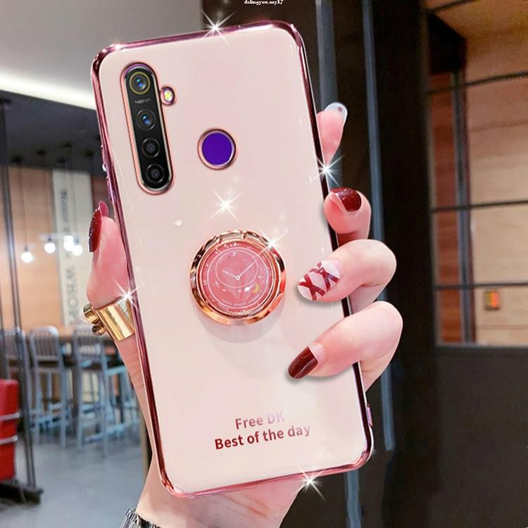 Ốp Điện Thoại Silicon Mềm Có Giá Đỡ Sang Trọng Cho Realme 5i 5s C3 5 6 6i 5 6 7 5G 8 Pro C15 7i Pro 3 C17 C11 2021