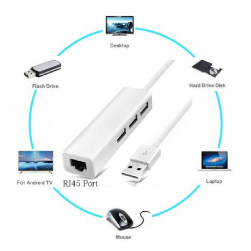 USB 100M Card mạng Rj45 + Hub USB2.0 Card mạng Usb-C Usb 3.0 Type C sang USB RJ45 Ethernet Lan Adapter Cáp Hub cho Ipad Macbook Pc Máy tính xách tay