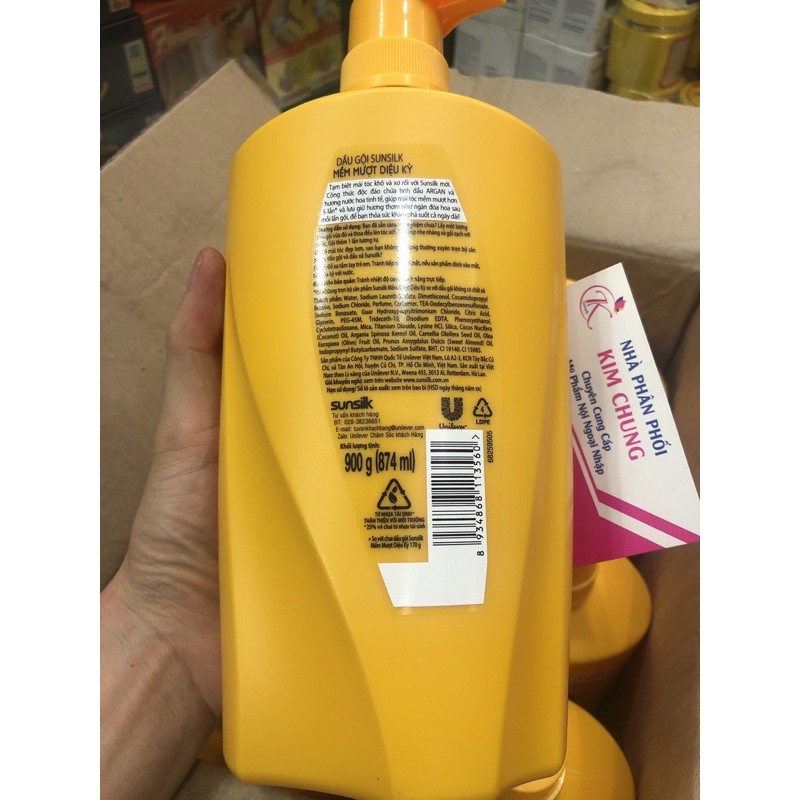 Dầu gội Sunsilk 900g (Màu Đen, màu vàng)