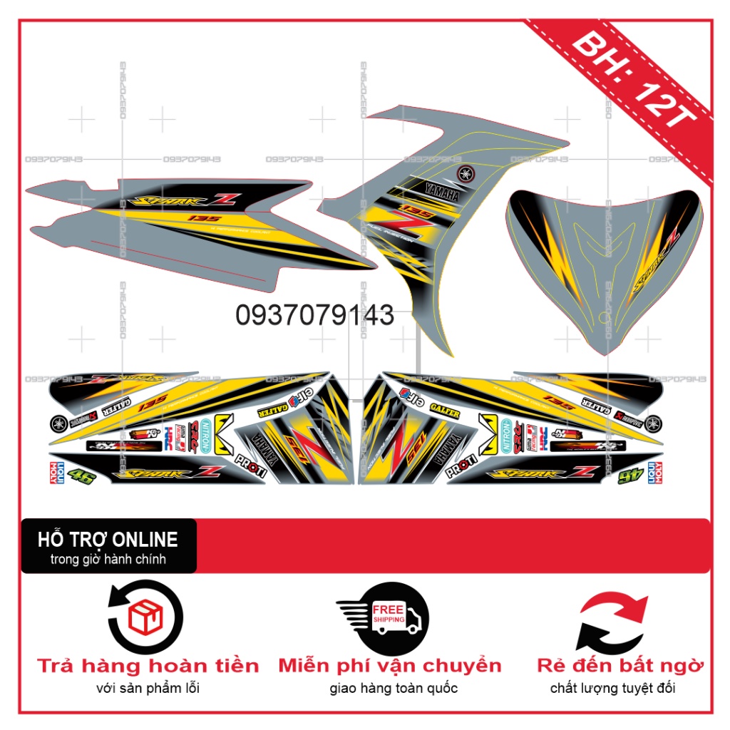TEM RỜI EX 2011 CHỮ Z -- SHIN DECAL 2