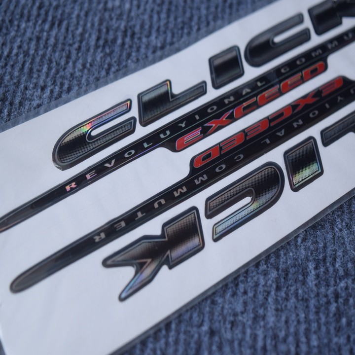 [GIÁ GỐC] TEM DÁN XE CLICK ZIN CAO CẤP SẮC NÉT (3 LỚP)