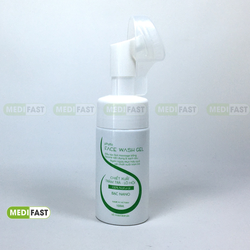 Gel rửa mặt Phyto Face Wash Gel - chai 100ml - Ngăn ngừa mụn hiệu quả - chiết xuất từ Tràm trà, Lô hội