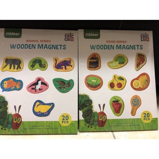 Bộ miếng ghép nam châm gỗ Động Vật, Trái Cây chính hãng Mideer Wooden Magnet 2 chủ đề cho bé từ 1 tuổi