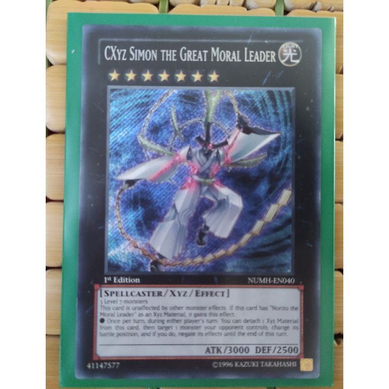 Bài yugioh: Cxyz Simon the great moral leader, secret rare