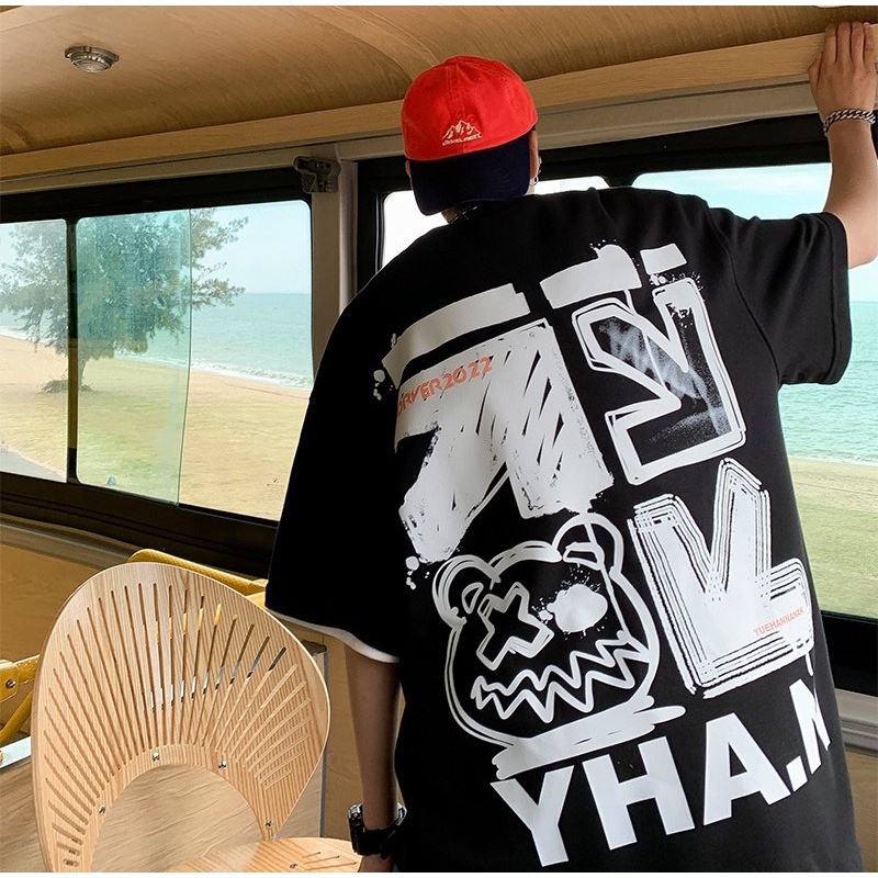 Áo thun dáng rộng Yhan chất liệu cotton thoáng mát thấm hút mồ hôi phong cách Hàn Quốc - Next Fashion A03