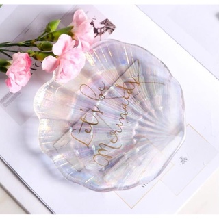 Đĩa phale vân sò decor chụp ảnh móng