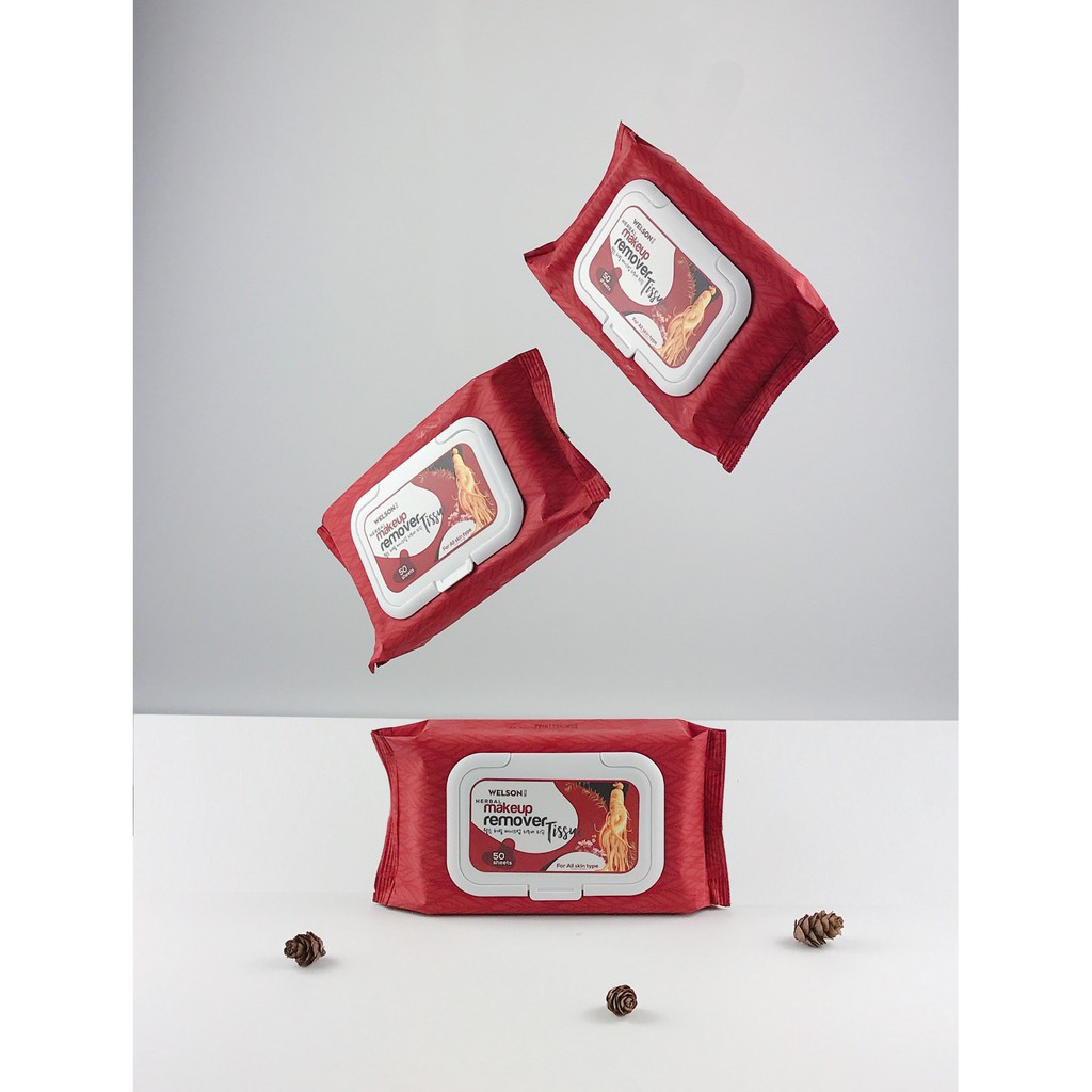 [Mã FMCGMALL -8% đơn 250K] Khăn giấy tẩy trang Hàn Quốc Welson Herbal | 50 miếng | BigBuy360 - bigbuy360.vn