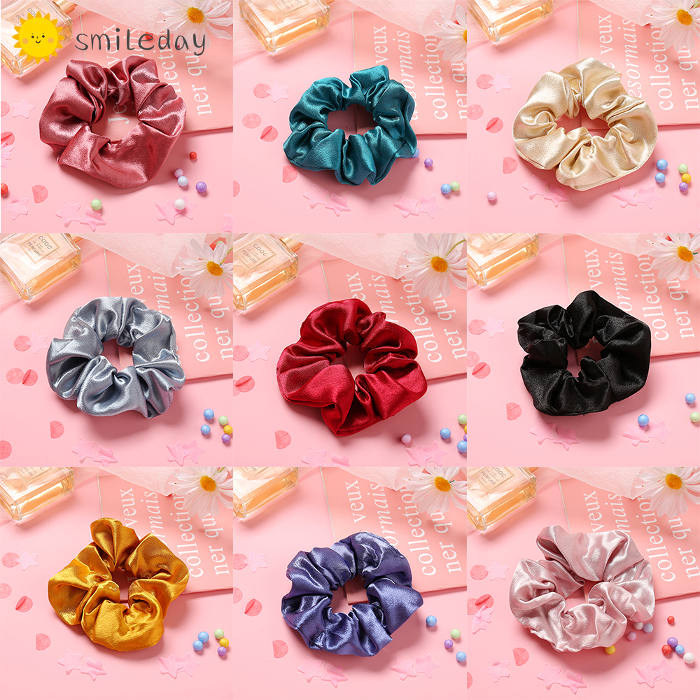 Dây buộc tóc satin co giãn thời trang cho nữ