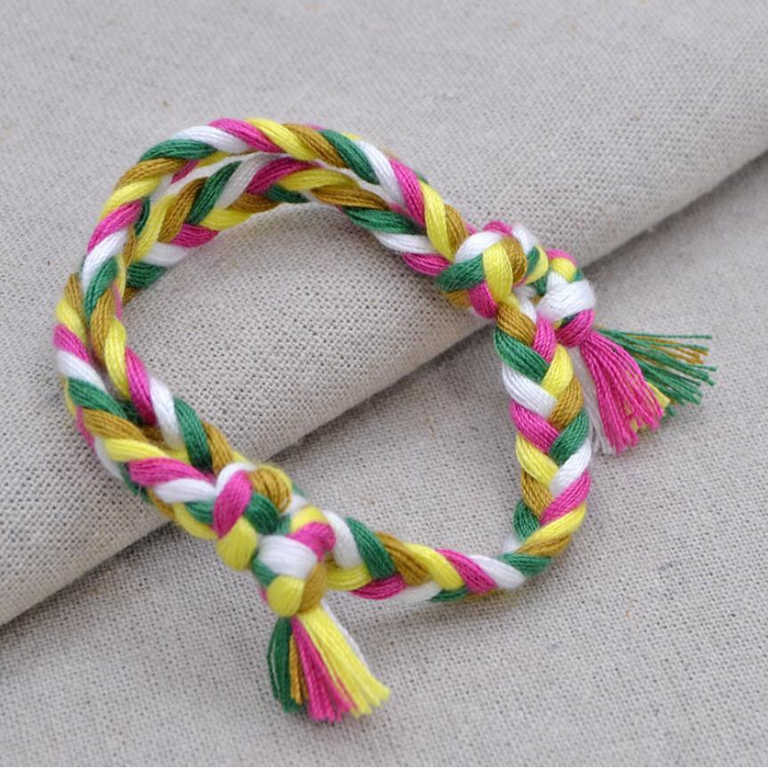 Vòng Tay Bện Dây Cotton Handmade Có Thể Điều Chỉnh Phong Cách Dân Tộc Dành Cho Nam Nữ | BigBuy360 - bigbuy360.vn