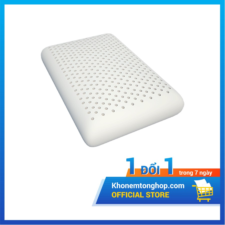 Gối cao su thiên nhiên KIM CƯƠNG Ovany, kích thước 40x60 cm, mềm mại, nâng đỡ cổ và vai  [ Chính Hãng]