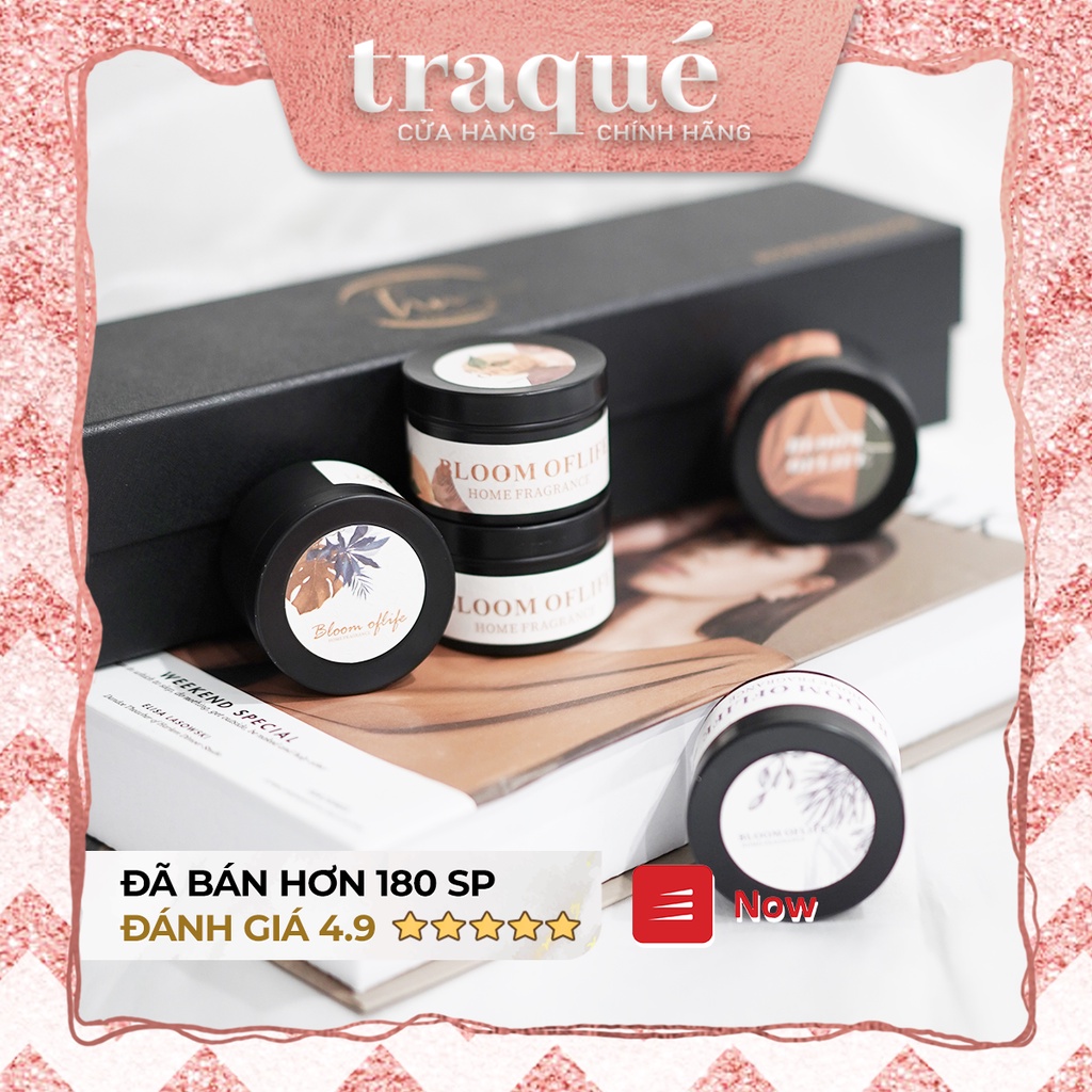 [5 mùi] Nến thơm tinh dầu thiên nhiên CITTA hũ thiếc mini Bloom Of Life - quà tặng và trang trí nhà cửa