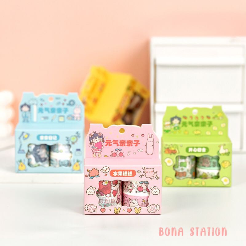 Bộ 5 cuộn washi tape Nanako năng động | BSW056