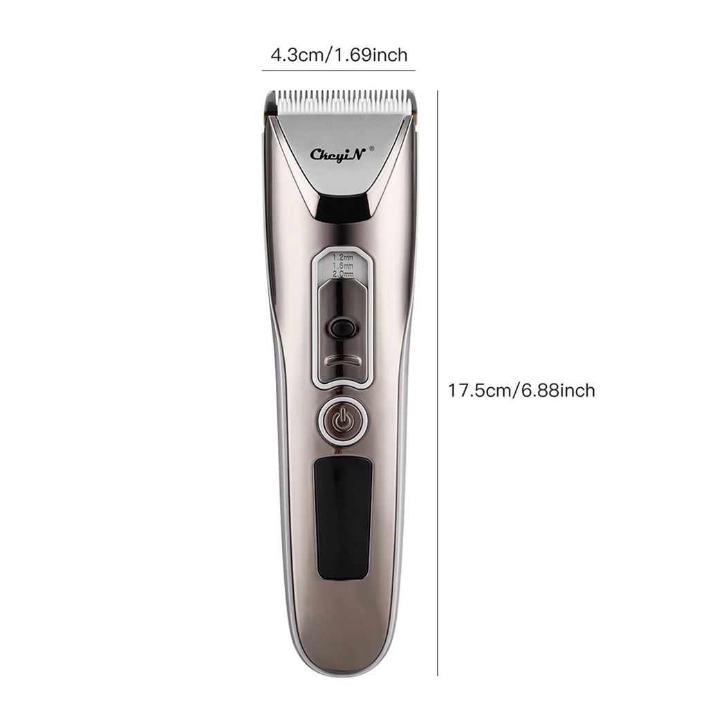 Ckeyin Tông Đơ Cắt Tóc Chuyên Nghiệp Bằng Hợp Kim Titan Chống Ồn Nhỏ Có Thể Sạc Lại Với 3 Mức Pin RC456