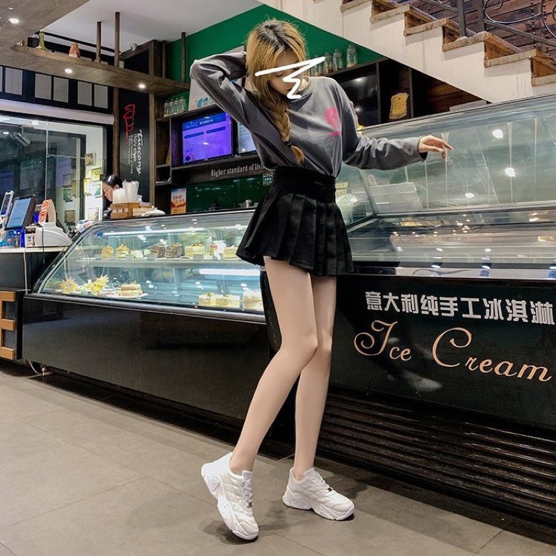 [Mã WASTVN5K giảm 5k đơn bất kỳ] (2 MÀU) Giày nữ chần chỉ ulzzang đế cao cá tính full sóng đế mũi tên siêu hót hít | BigBuy360 - bigbuy360.vn