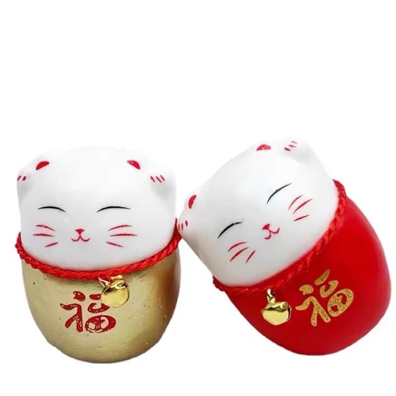 mèo thần tài trang trí tết