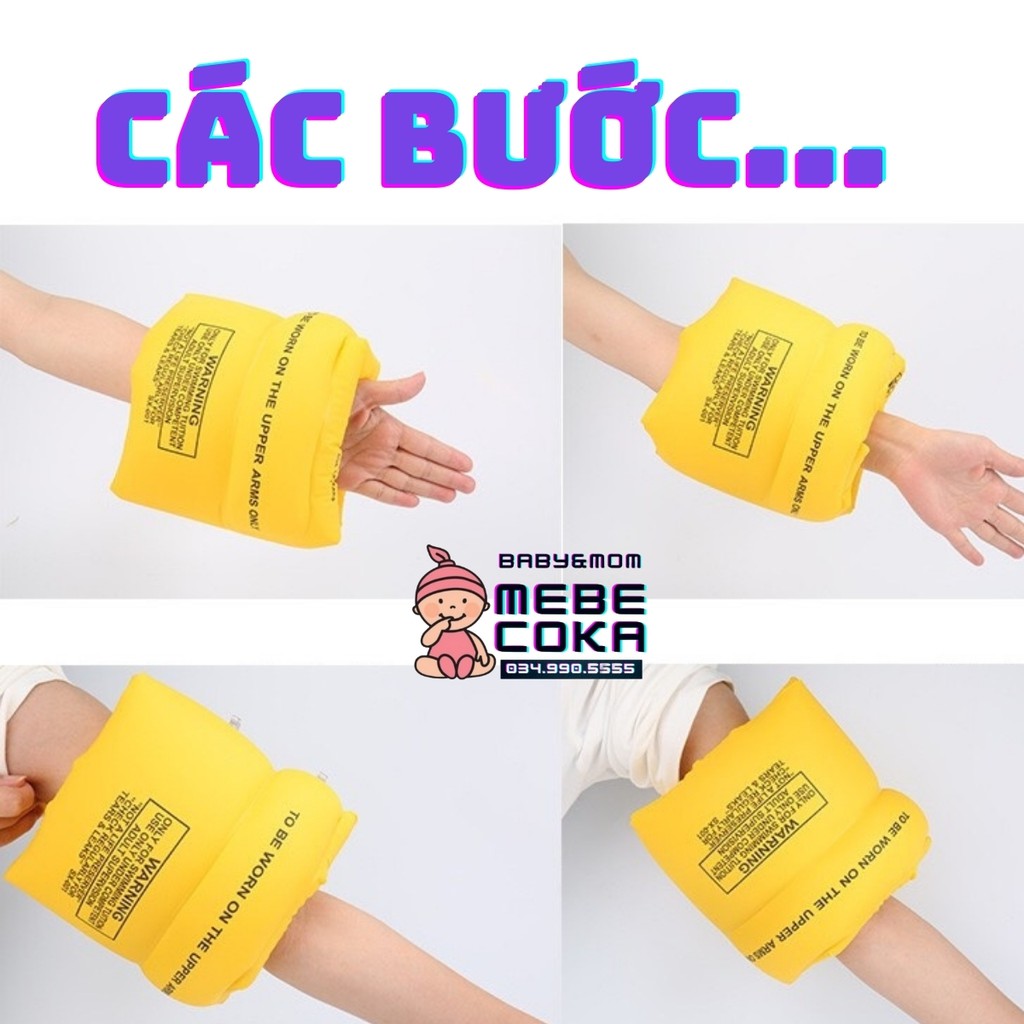 Phao tay tập bơi cho bé từ 1 đến 10 tuổi loại CAO CẤP 2023