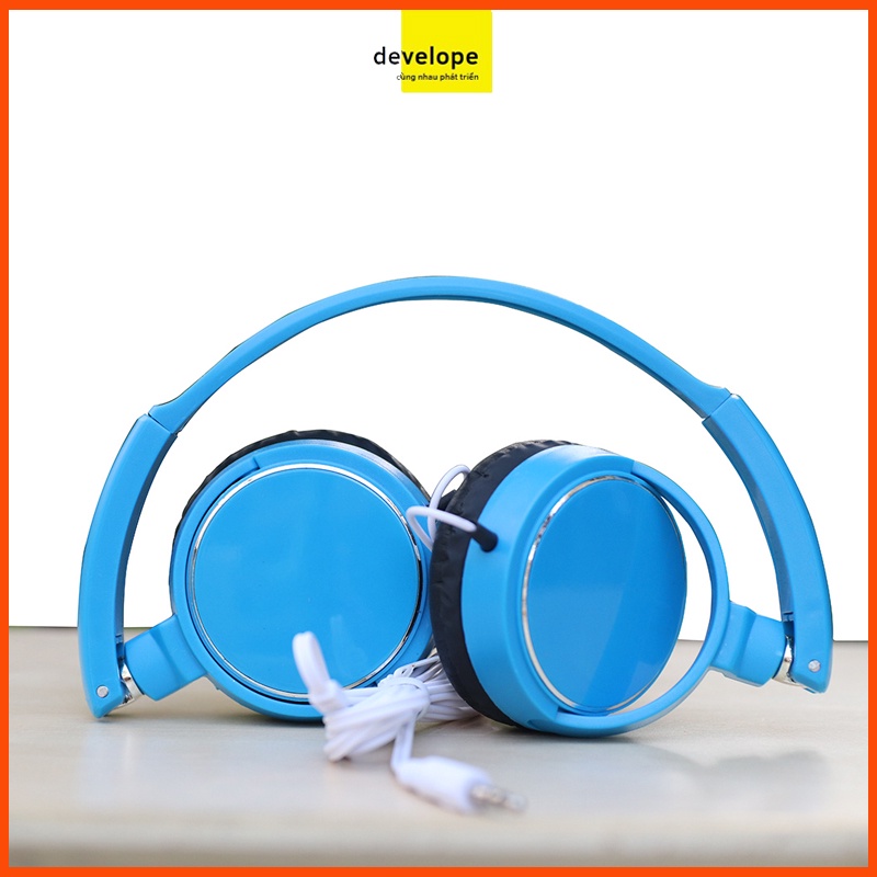Tai nghe chụp Tai Biro 902+ DEVELOPE Màu xanh dương ( Có thể gấp gọn)