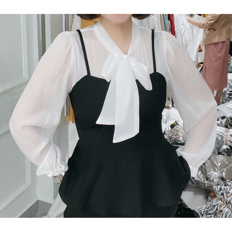 ÁO SƠ MI PEPLUM SIÊU ĐẸP