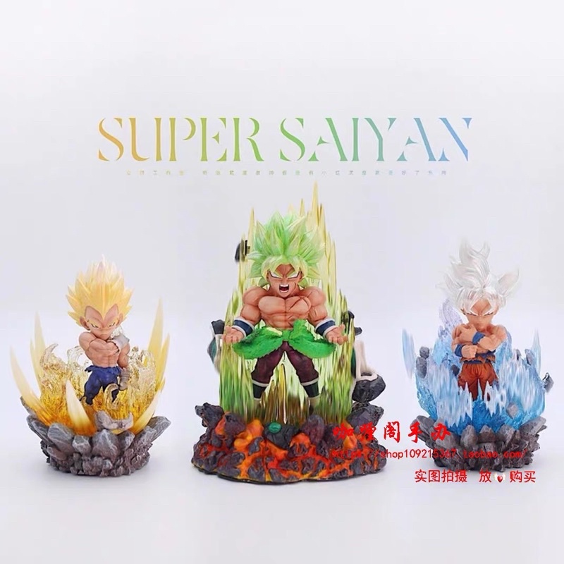 Mô hình Dragon Ball Nhân Vật Goku Ultra Instinct, Vegeta, Broly Hiệu Ứng Led