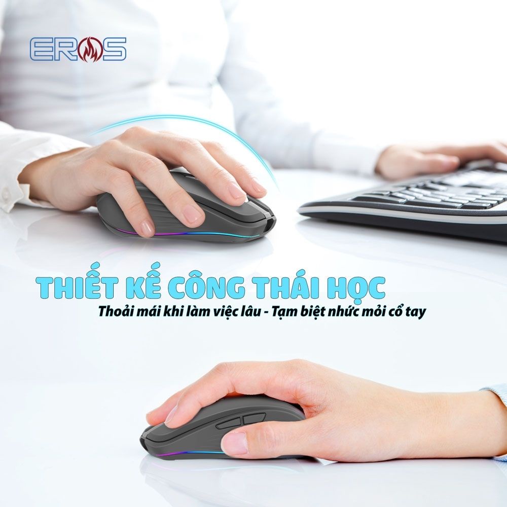 CHUỘT KHÔNG DÂY FMOUSE M303 CHẾ ĐỘ KẾT NỐI KÉP|CHỐNG ỒN|THỜI TRANG