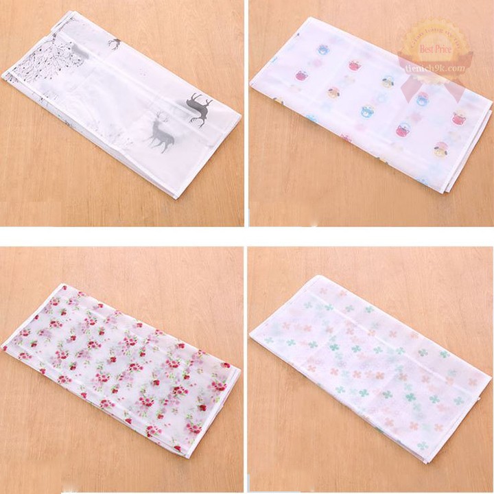 Phủ tủ lạnh nhiều ngăn nhìn xuyên PVC hoa văn trang trí tủ lạnh