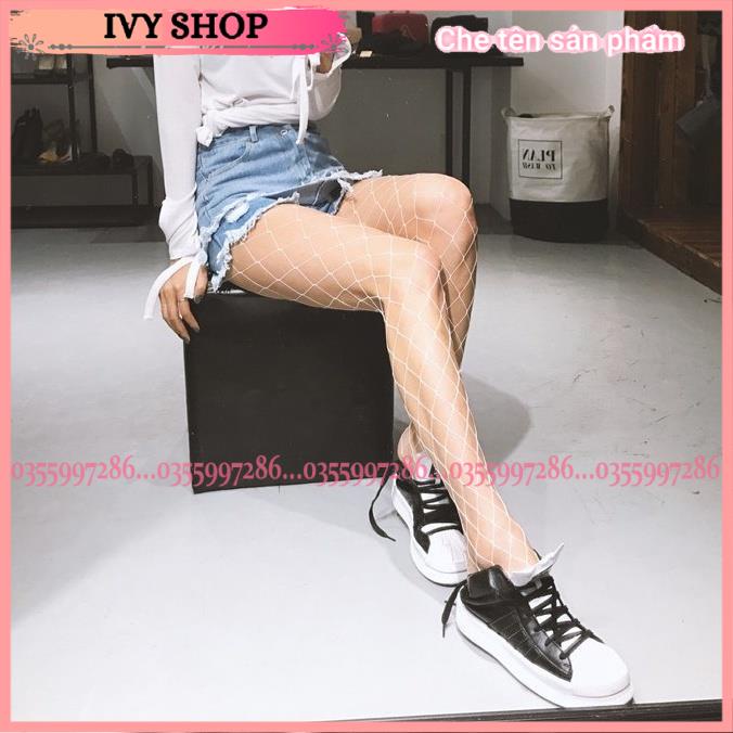 Quần tất lưới màu trắng  đủ cớ lưới nhỏ trung to cco giãn tốt - Ivyshop