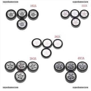 [COD]4Pcs Rubber tire wheel RC model toy car accessories dia16mm 22mm 26mm 38mm 48mm