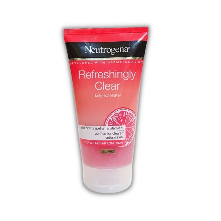 Sữa rửa mặt sạch mụn dành cho da dầu Neutrogena Refreshingly Clear Daily Exfoliator  không dầu ,150ml