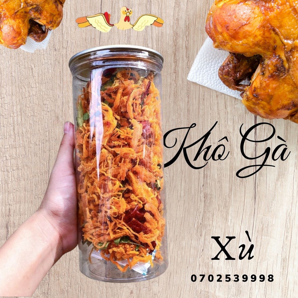 Khô Gà Lá Chanh Hũ Pet 300g xé cay siêu ngon Ăn Vặt Xù | BigBuy360 - bigbuy360.vn