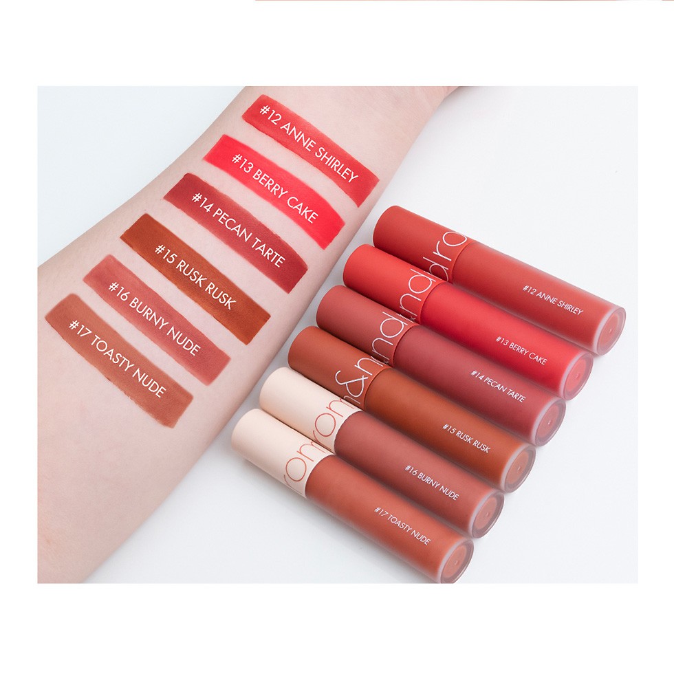 Son môi Rom &amp; Nd Zero Velvet Tint 5.5g 2020 Jly 6 màu lựa chọn