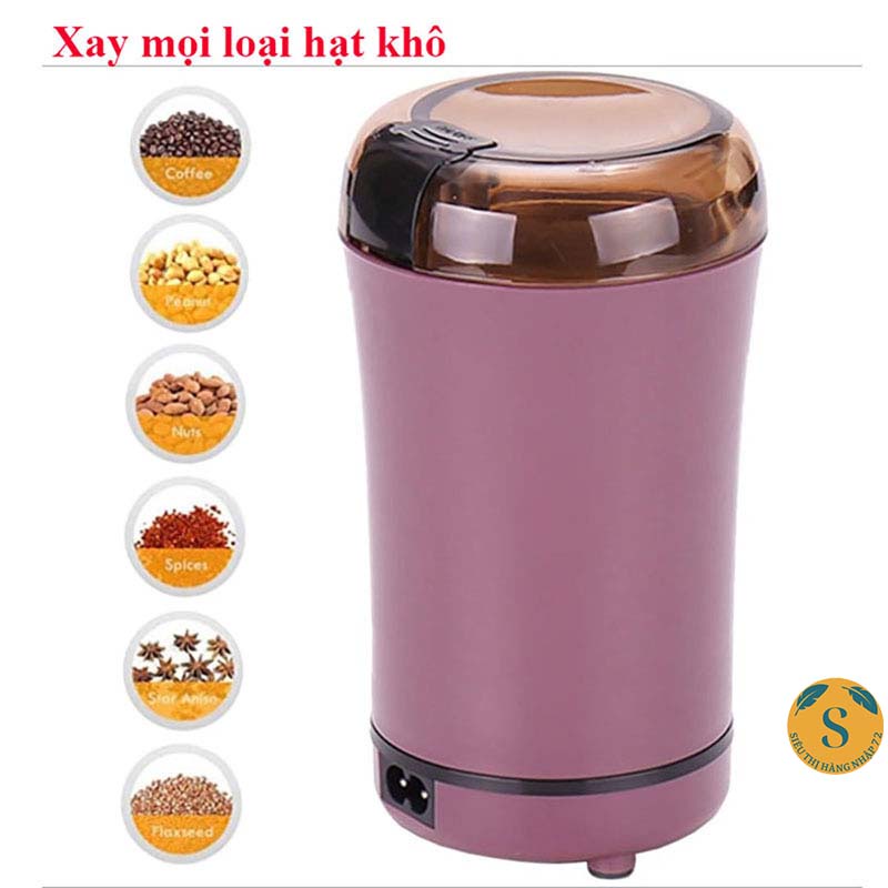 Máy xay tự động hạt khô cà phê hạt ngũ cốc, máy mini chính hãng cao cấp siêu tiện lợi, [MÁY XAY KHÔ]