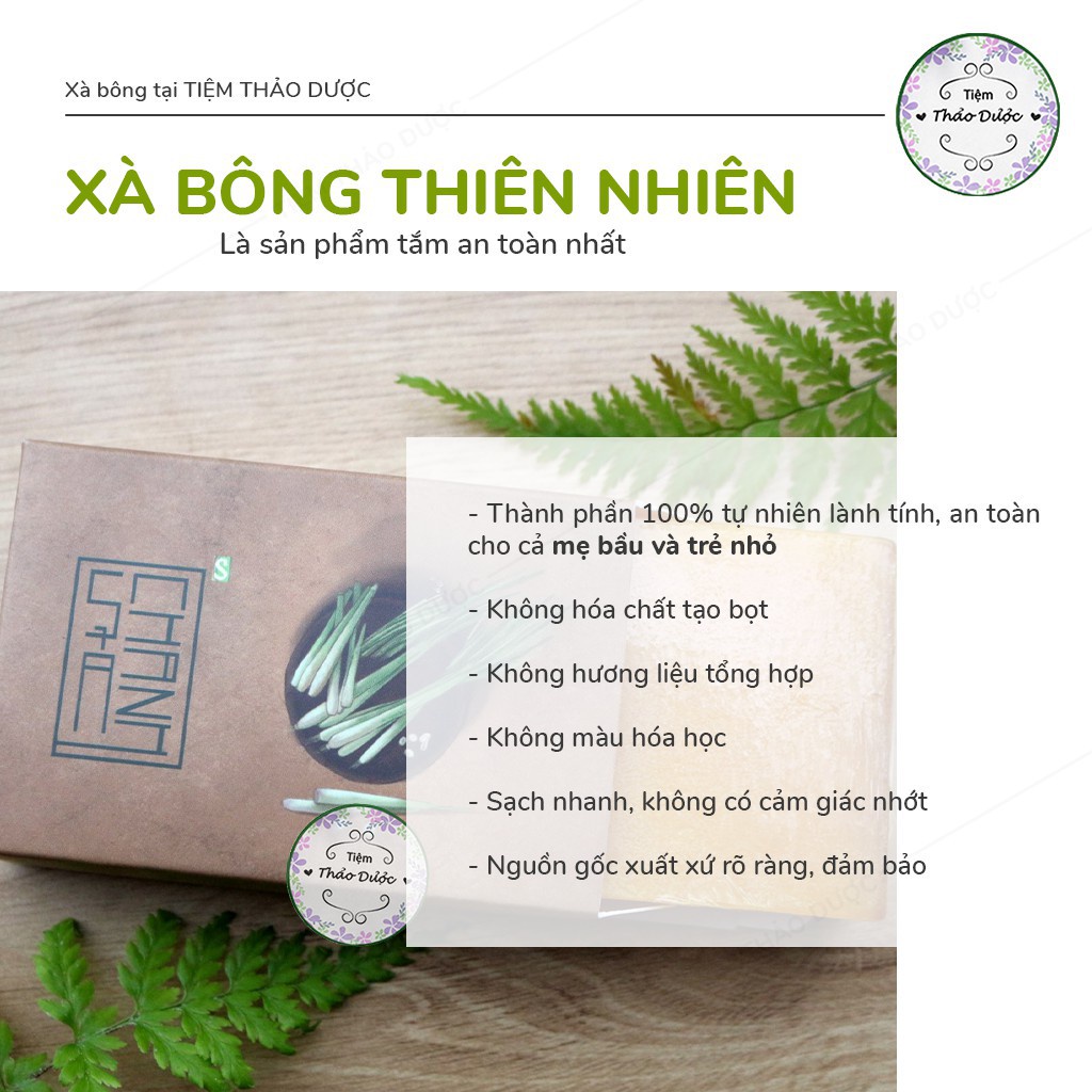 Xà bông Chanh Sả Organic  Hàng Chính Hãng  Xà Bông Gội Đầu Thiên Nhiên Sạch Mát Da - Dạng Sáp 100gr