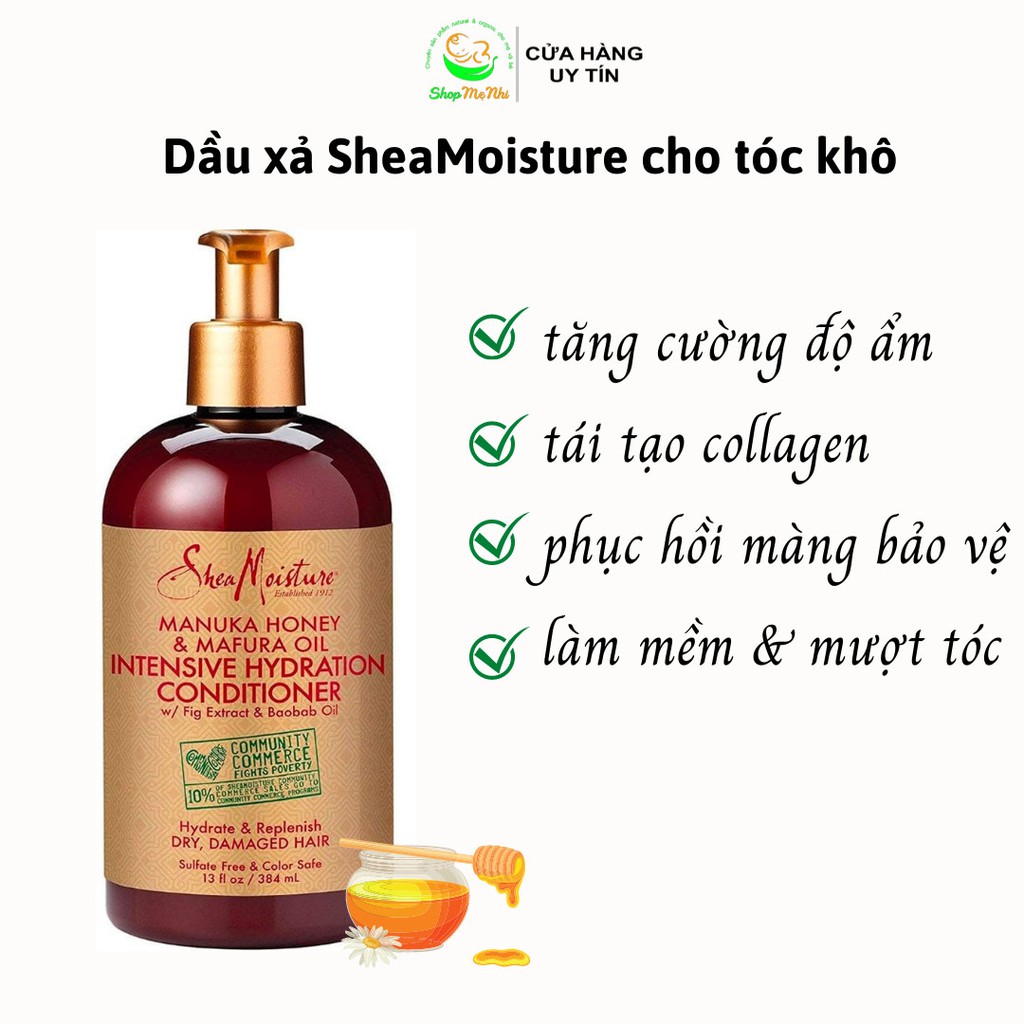 Dầu gội xả Shea Moisture Manuka Honey.