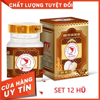 Nước Yến Sào Salanest Chưng Nhân Sâm Cao Cấp 20% Yến Tươi - Set 12 Hũ