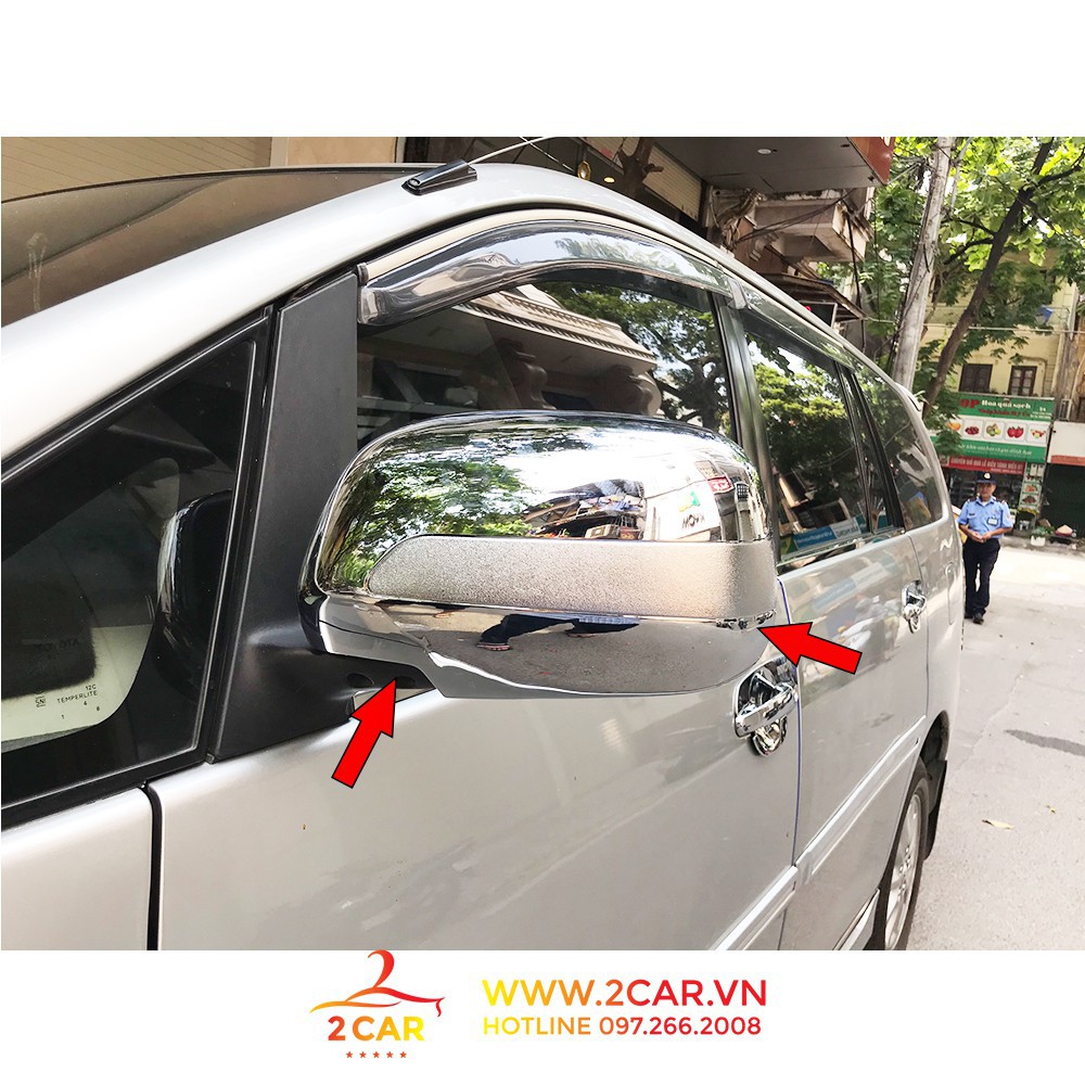 Ốp gương chiếu hậu Toyota Innova 2012-2016 loại xe không đèn xi nhan