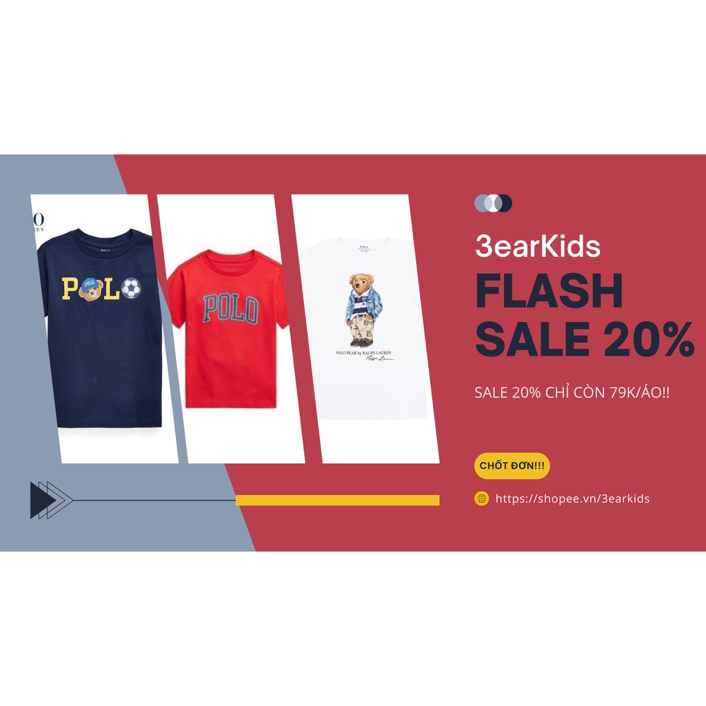 3EARKIDS1 - GIẢM 10K/FLASH SALE GIẢM 20% - Áo thun Polo nhiều màu cho bé trai