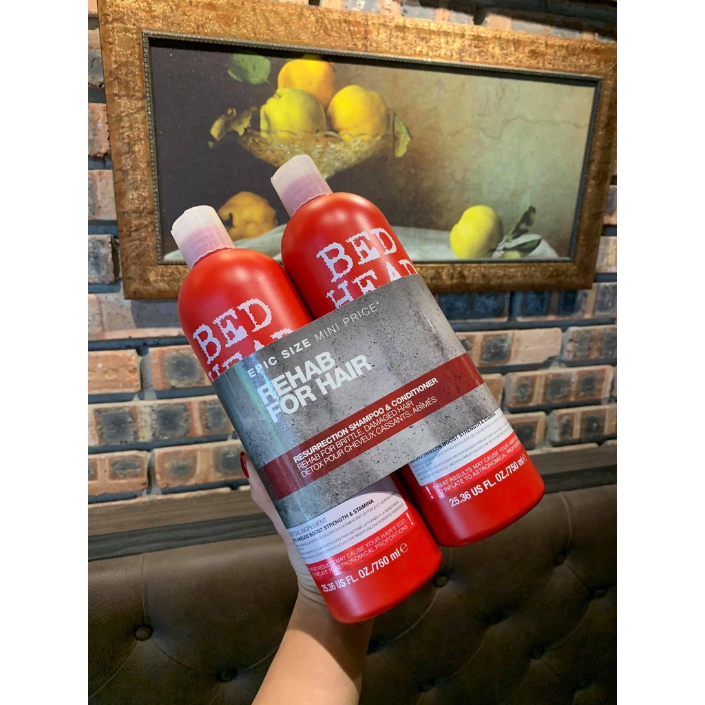 [HÀNG HOT]  TIGI BED HEAD ĐỎ - CẶP DẦU GỘI + XẢ PHỤC HỒI HƯ TỔN - 2 CHAI 750ML Chuẩn chính hãng USA | BigBuy360 - bigbuy360.vn