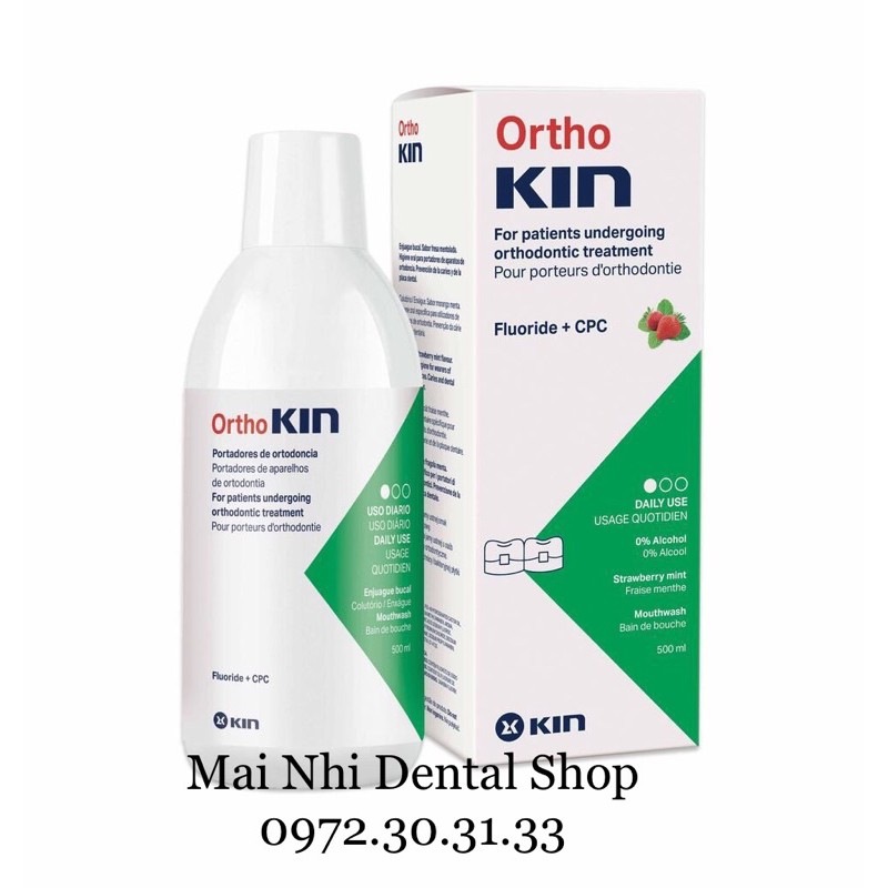 Nước súc miệng dành cho răng niềng ORTHO KIN 500ML