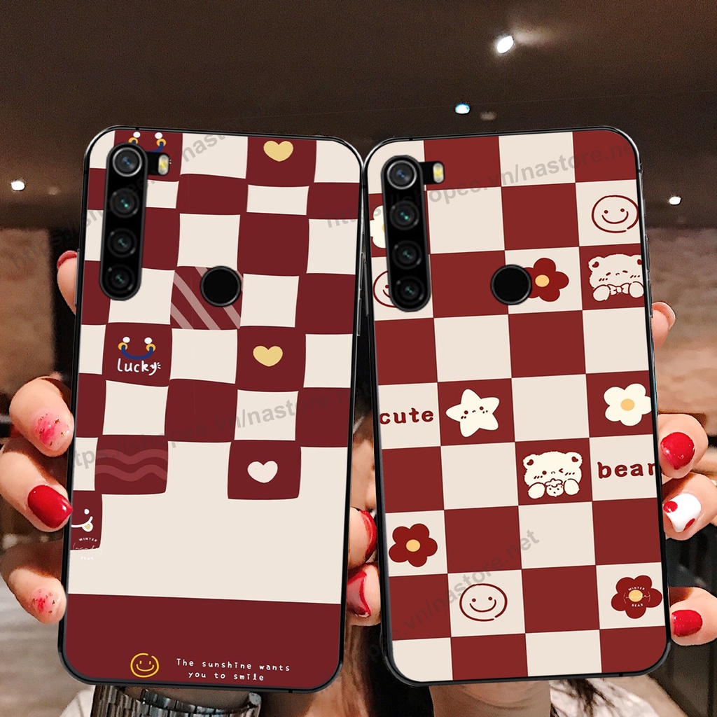 Ốp lưng Xiaomi Redmi Note 8 / Note 8 Pro trái tim gấu cute thể thao cá tính, giá rẻ