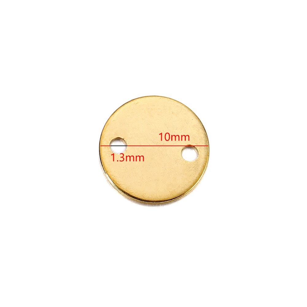 Mặt dây chuyền ST.KUNKKA hình vuông/tròn bằng thép không gỉ làm đồ DIY