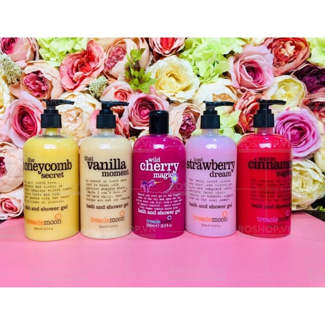 Gel Tắm Dưỡng Sáng Da Treaclemoon 500ml  - Tặng Kèm Vòi Nhấn